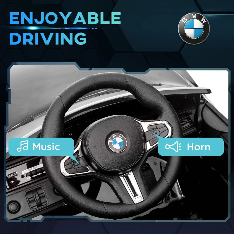 12V BMW M4 Licensed Kids Car - Black with Remote Control & LED Lights