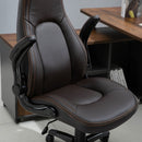 Brown Gaming Office Chair with Adjustable Arms and Height