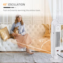 Ceramic Tower Heater with Remote Control - White, 1200W/2000W
