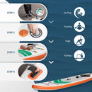 10'6" Inflatable Stand Up Paddle Board Kit - Blue