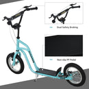 Blue Kids Stunt Scooter with Adjustable Handlebar and 2 Brakes