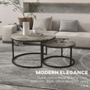 Grey and Black Nesting Coffee Tables Set