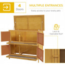Yellow Double Decker Pet Cage with Sliding Tray, 100 x 47 x 91cm