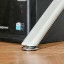 White L-Shaped Home Office Desk with Storage Drawer - Industrial Style Corner Workstation