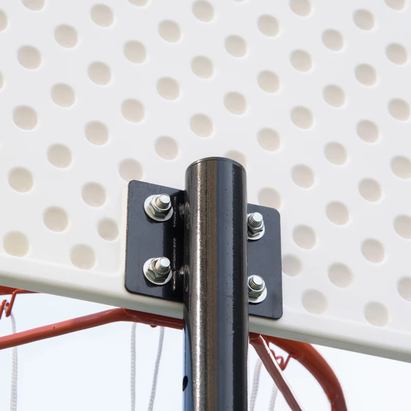 Red Portable Outdoor Basketball Hoop Stand - Adjustable Height, Sturdy Rim, Stable Base