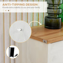 Cream White Slim Shoe Storage Cabinet with 3 Flip Drawers - 12 Pair Shoe Organizer