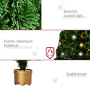 3FT Green Fiber Optic Prelit Christmas Tree with Golden Stand