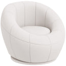 White Swivel Upholstered Accent Chair for Home