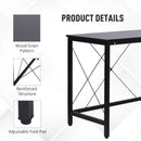 Black L-Shaped Corner Desk for Home Office, Space-Saving Workstation, 150x150x76cm