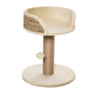 Beige Cat Tree Scratching Post with Dangling Ball