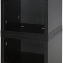 Black Adjustable CD Media Display Shelf Set of 2