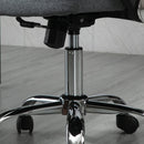 Grey Linen Swivel Office Chair with Wheels