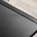 Black L-Shaped Gaming Desk with Monitor Stand and Cup Holder