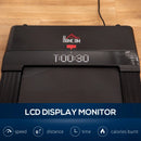 Black Indoor Walking Treadmill with LED Display & Remote Control