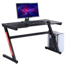 Black Z-Shaped Gaming Desk with Cable Management - 1.2m
