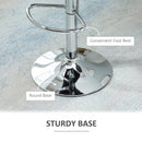 Grey Swivel Fabric Bar Stools Set of 2 - Adjustable Counter Height Chairs with Backrest and Footrest