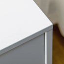 Grey 3-Drawer Storage Cabinet with Pine Wood Legs, 75x42x75cm