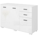 White Modern Sideboard with Drawers and Doors