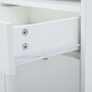 White 60cm Storage Cabinet with Drawer and Open Shelf