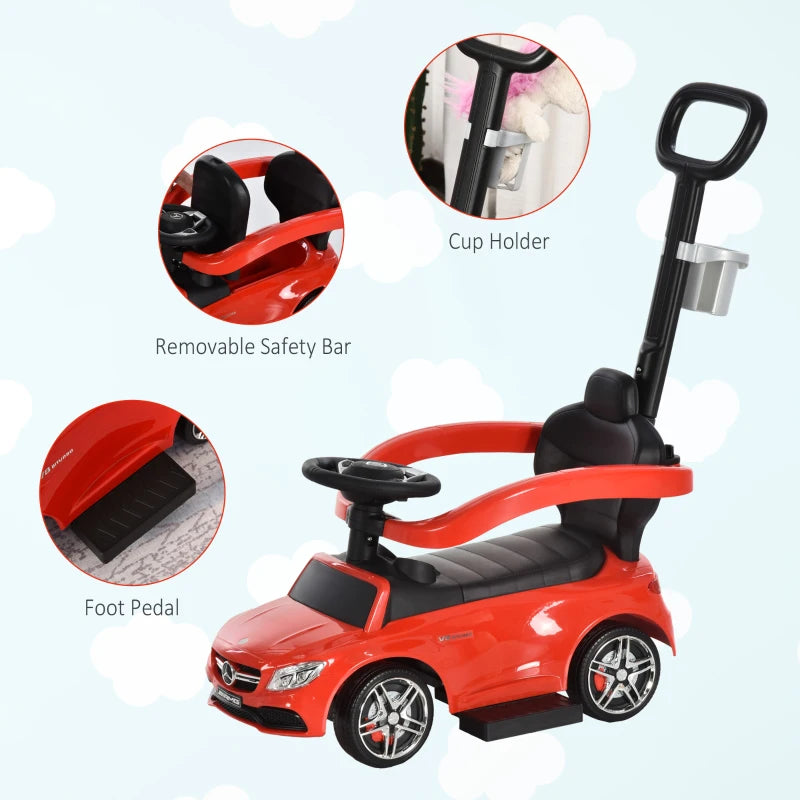 Red Mercedes-Benz Licensed Toddler Push Car Stroller