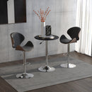 Black Round Bistro Bar Table with Adjustable Height