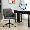 Grey Fabric Swivel Office Chair with Adjustable Height