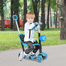 Blue 5-in-1 Kids Toddler Mini Kick Scooter with Removable Seat