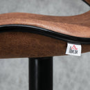 Brown Microfiber Cloth Swivel Bar Stool Set of 2, Adjustable Height Armless Chairs