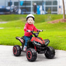 Red Kids 12V Ride-On Quad Bike with Music and Horn - Ages 3-5