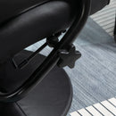 Black Swivel Massage Recliner Chair with Footstool