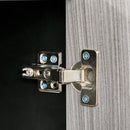 Modern 2-Drawer Side Cabinet in Light Grey and Black