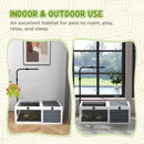 Grey Tortoise Table with Adjustable Lamp Holder and Pull-Out Trays