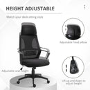 Black Ergonomic Mesh Office Chair with Lumbar Support & Headrest