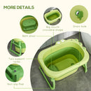 Foldable Green Baby Bathtub Set with Stool