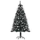 5FT Snow-Dipped Christmas Tree | White Berries & Star Topper | Indoor Xmas Decor