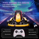 Yellow Electric Kids Go Kart with Reversing Steering Wheel