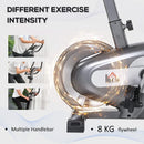 Adjustable Magnetic Indoor Exercise Bike - Black