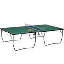9FT Green Folding Table Tennis Table with 8 Wheels - Indoor Use