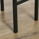 Rustic Brown Industrial Bar Stools, Set of 2 Kitchen Breakfast Chairs with Footrest