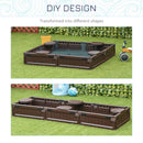 Brown Kids' Sand Pit with Water-Resistant Cover - Outdoor Playset