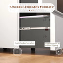 White Steel 2-Drawer Lockable Filing Cabinet for Letter, A4, Legal Size