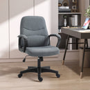Grey Fabric Office Chair with Massage Lumbar Support