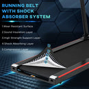 Compact Electric Folding Treadmill, 750W, 1-14km/h Speed, LED Monitor, Safety Button, Phone Holder - Black