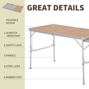 Silver 4ft Folding Outdoor Table with Aluminium Frame and MDF Top