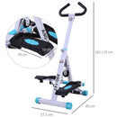 White Stepper with Handle for Home Fitness Aerobics