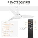 White Reversible Ceiling Fan with Light and Remote Control