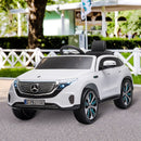 White 12V Kids Electric Ride On Car with Remote Control - Music, Lights, Bluetooth