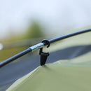 2-Room Tunnel Camping Tent with Porch & Lamp Hook, Portable Carry Bag - Blue