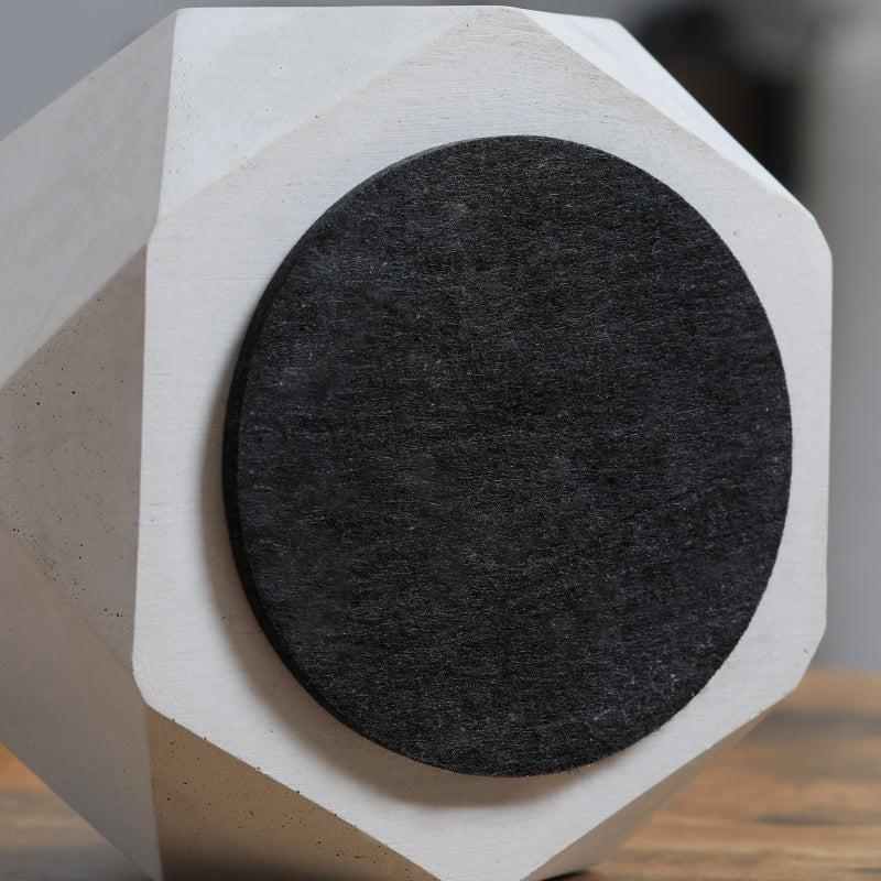 Grey Concrete Tabletop Fire Bowl - Indoor Alcohol Fueled Mini Fire Pit