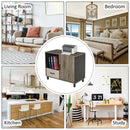 Modern White 4-Compartment Sideboard Cabinet